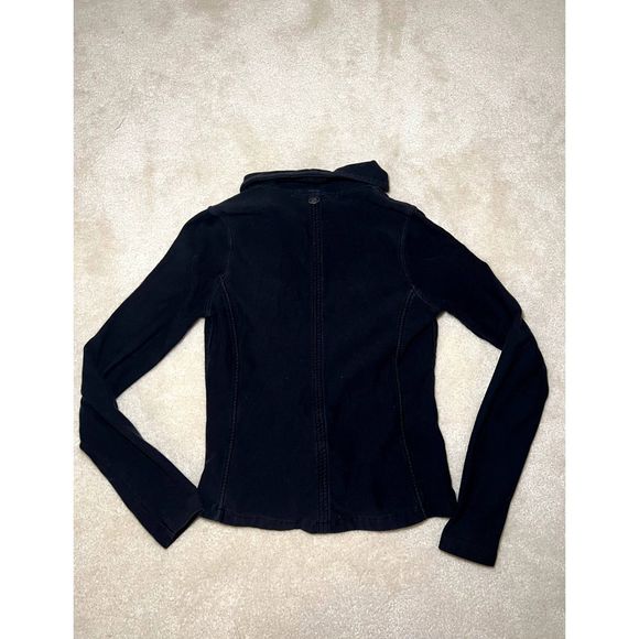 Athleta On The Move Moto Women's Black Asymmetrical Zip Up Jacket | Small - Picture 2 of 6